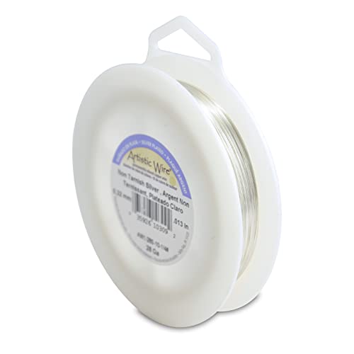 【中古】【未使用・未開封品】Artistic Wire 28-Gauge Wire, 1/4-Pound (Non Tarnish Silver)