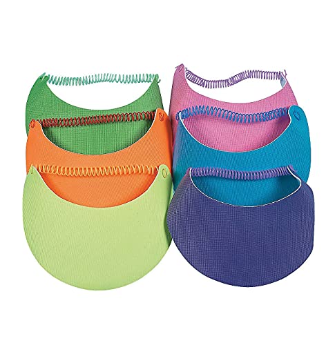 【中古】【未使用・未開封品】Dozen Neon Foam Visors W/Coil Bands