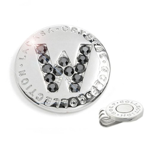 【中古】【未使用・未開封品】(Initial W) - Elixir Golf Crystal Golf Ball Marker Hat Clip, Initial A|AJIMURA-SHOP