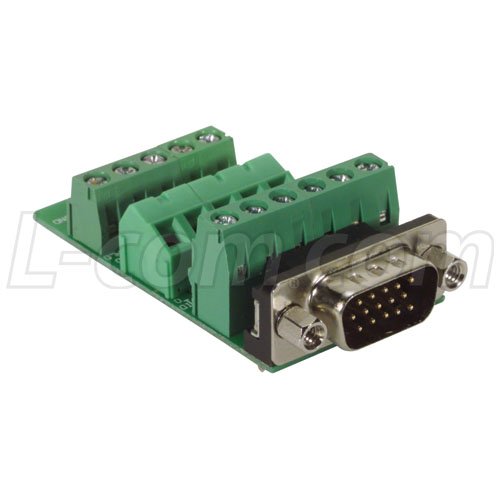 【中古】【未使用・未開封品】L-com DGB Series HD15 (VGA) Male Connector for Field Termination (Screw Terminal)