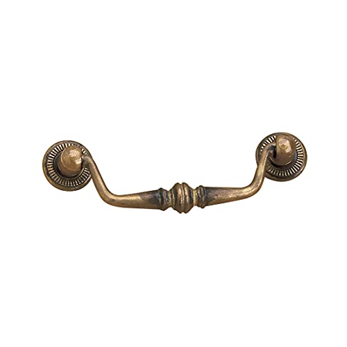 【中古】【未使用・未開封品】Richelieu Hardware - BP303580163 - 伝統的なソリッドブラスプル - 3035 - 80mm - 酸化真鍮仕上げ
