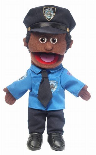 【中古】【未使用・未開封品】14 Policeman, Black Male, Hand Puppet by Silly Puppets|AJIMURA-SHOP