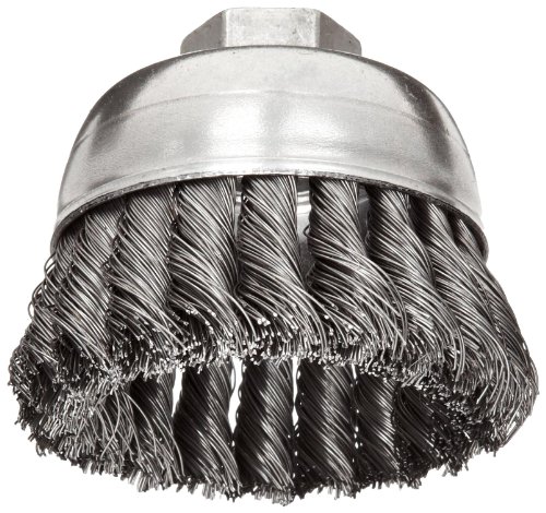 【中古】【未使用・未開封品】Weiler Wire Cup Brush, Threaded Hole, Steel, Partial Twist Knotted, Single Row, 2-3/4 Diameter, 0.014 Wire Diameter, 3/8-24 Arbor, 1 Br