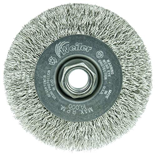【中古】【未使用・未開封品】Weiler 804-13085 4 in. Narrow Crimped Wire Wheel, .014 Ss, .63 in.-11 A.H. -Tl