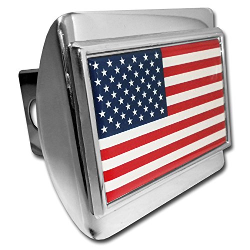 【中古】【未使用・未開封品】American FlagクロムメッキHitchカバー