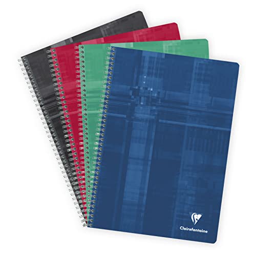 【中古】【未当て嵌める・未開封品】Clairefontaine ワイヤーバウンドノート - グラフ記録 ため桶4個付き添い人 112枚 - 8 1/4in x 11 3/4in - 個別売りわたす (各種押しかぶせる色合いは手当たり次第に
