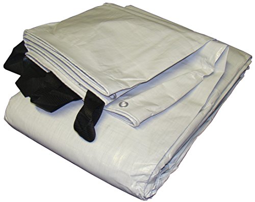 【中古】【未当て嵌める・未開封品】24?\u0027 x 50?\u0027白いこと\u0026ブラックリバーシブルExtra Heavy Duty Tarp