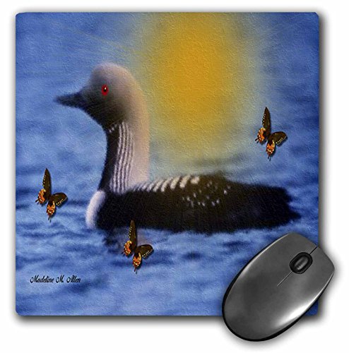 【中古】【未使用・未開封品】3dRose LLC 8 x 8 x 0.25インチ Loon Butterflies マウスパッド (mp_9111_1)