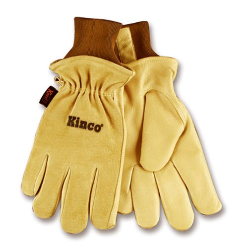 【中古】【未使用・未開封品】KINCO 94HK-M Men's Lined Grain Suede Pigskin Gloves, Heat Keep Lining, Medium, Golden by KINCO INTERNATIONAL