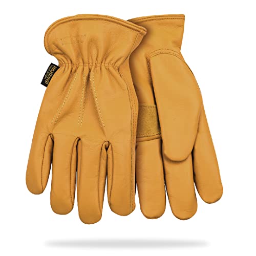 【中古】【未当てはめる・未開封品】KINCO 198HK-XL Men\u0027s Lined Premium Grade Grain Cowhide Leather Gloves, Heat Keep Thermal Lining, X-Large, Golden by KINCO INTERNATIONAL