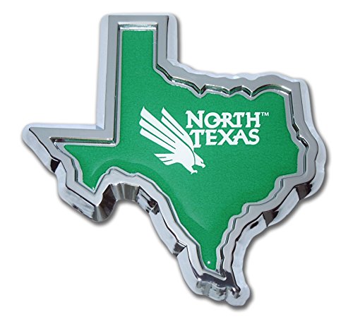 【中古】【未使用・未開封品】University Of North Texas Chrome Shape Of Texas Auto Emblem