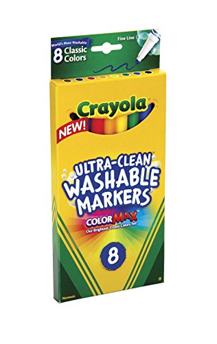 【中古】【未使用・未開封品】Crayola Ultra-Clean Washable Markers, Color Max, Fine Line Classic Colors 8 Ea (Pack of 15)