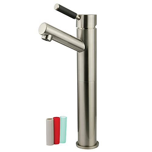 【中古】【未当てはめる・未開封品】Kingston Brass シングル手持ち部分 ベッセルシンク水道の栓 ポップアップと一皿なし 4-1/2 Inch Spout Reach FS8418DKL 1