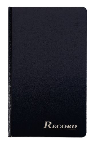 【中古】【未使用・未開封品】Adams Record Ledger、ハードバインディングテクスチャカバー、7.5 x 12.25インチ、300ページ無酸ページ、ネイビー(ARB712R3M) ホワイト