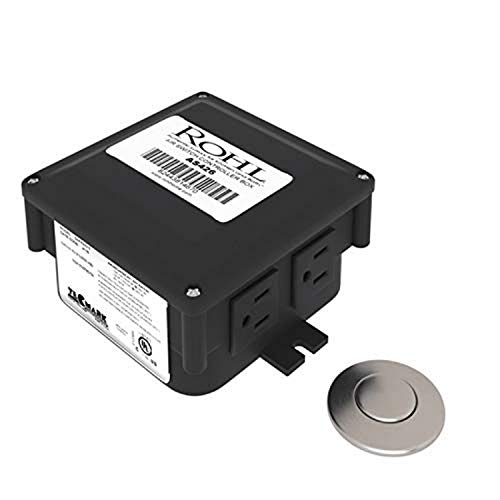 【中古】【未使用・未開封品】Rohl AS450STN エア駆動スイッチ ボタンと廃棄物処理用コントロールボックス付き サテンニッケル製
