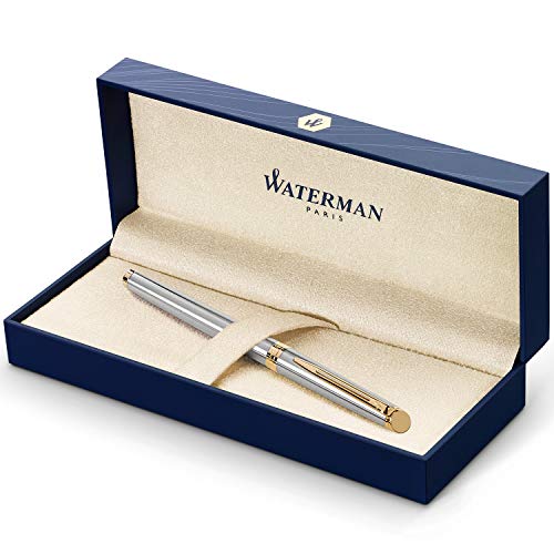 【中古】【未使用・未開封品】Waterman Hemisphere Gift Box includes Medium Nib Gold Trim Fountain Pen - Stainless Steel 万年筆 (並行輸入品)｜AJIMURA-SHOP
