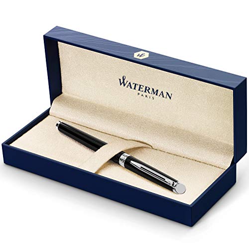 【中古】【未当て嵌める・未開封品】Waterman Hemisphere Gift Box includes Medium Nib Chrome Trim Fountain Pen - Black 筆 (並行輸入品)