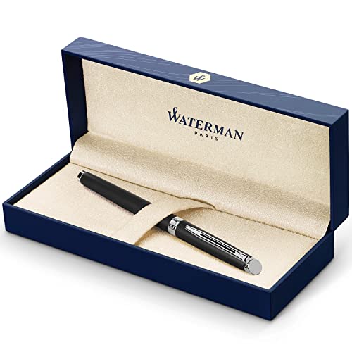 【中古】【未当てはめる・未開封品】Waterman Hemisphere Gift Box includes Medium Nib Chrome Trim Fountain Pen - Matt Black 筆 (並行輸入品)