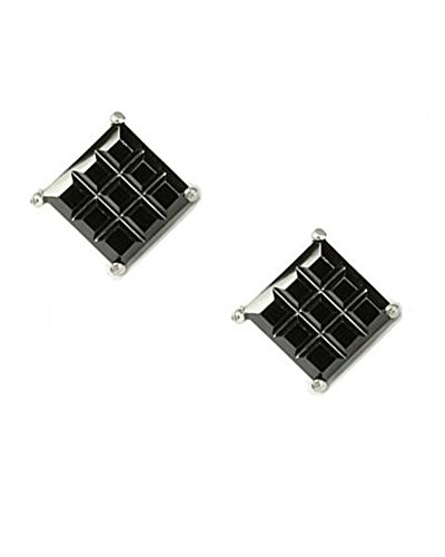 【中古】【未使用・未開封品】正方形InvisibleカットブラックCZバスケットセットスターリングシルバースタッドイヤリング9?mm｜AJIMURA-SHOP 14,737円