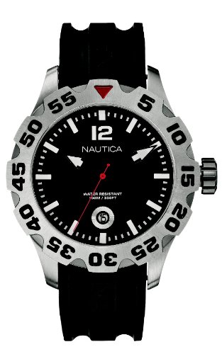 【中古】【未当て嵌める・未開封品】Nautica成人男性用n14600g BFD 100?Date Black Watch