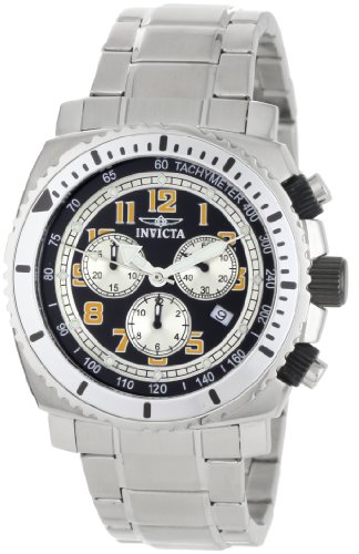【中古】【未当て嵌める・未開封品】Invicta 0616 メンズ II 寄せ合わせ ステンレス鋼スチール写真 クロノグラフ 黒いこと文字盤 ご覧なさる