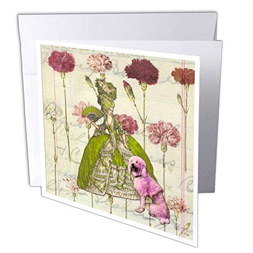 【中古】【未使用・未開封品】キャッシー・ピーターデジタルアート???Marie and herプードル???グリーティングカード Set of 12 Greeting Cards