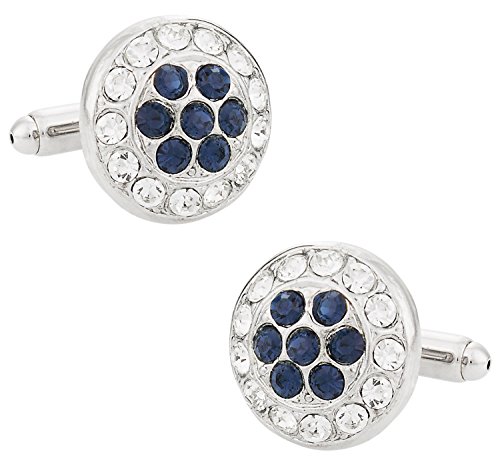 【中古】【未使用・未開封品】Cuff - Daddy Swarovski Crystal Cluster Cufflinks in Clear and Blue withプレゼンテーションボックス｜AJIMURA-SHOP