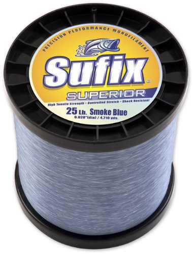 【中古】【未当て嵌める・未開封品】Sufix Superior 2Kg 木管大きさ 釣り糸 (スモークブルー、60重量ポンド)