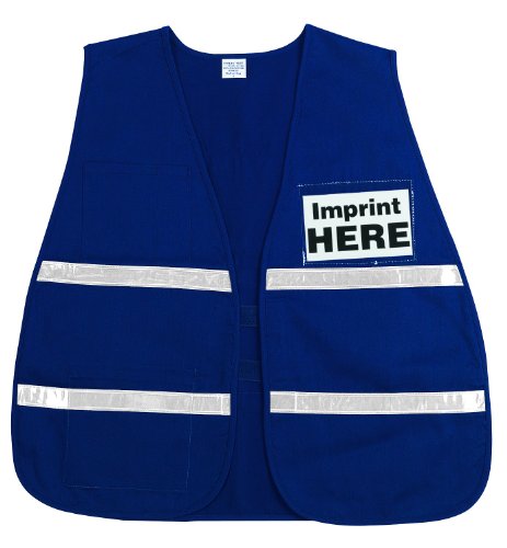 【中古】【未当て嵌める・未開封品】MCR Safety ICV203 Incident Command Polyester/Cotton Safety Vest with 1-Inch White Reflective Stripe, Blue by MCR Safety