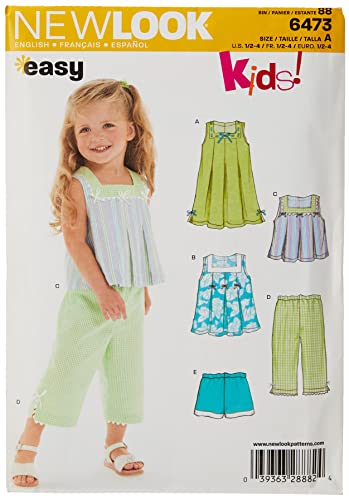 【中古】【未当て嵌める・未開封品】New Look Sewing Pattern 6473 Toddler Separates, Size A (1/2-1-2-3-4) by Simplicity Creative Group Inc - Patterns