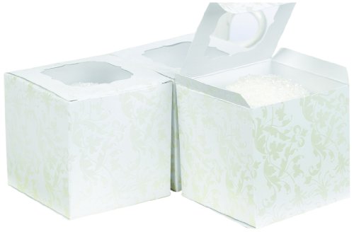 【中古】【未使用・未開封品】(Pearl Flourish) - Hortense B. Hewitt Wedding Accessories Cupcake Boxes, Pearl Flourish, Pack of 24