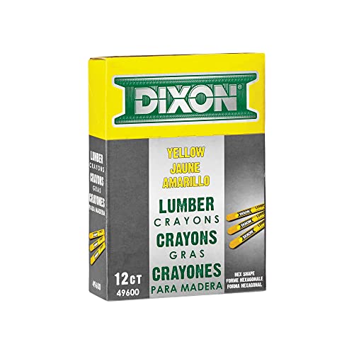 【中古】【未使用・未開封品】Dixon Ticonderoga Yellow Lumber Crayon 49600 - Pack of 12