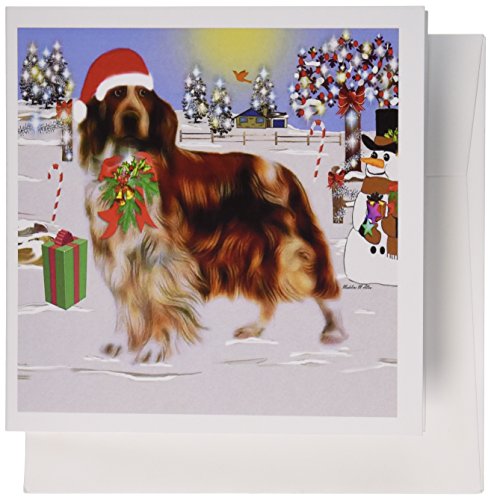 【中古】【未当て嵌める・未開封品】SmudgeArt犬美術ひな型???Welsh Springer Spaniel a???グリーティングカード Set of 12 Greeting Cards