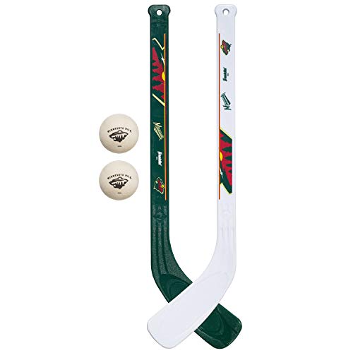 【中古】【未当て嵌める・未開封品】(Minnesota Wild) - Franklin Sports NHL Team Mini Hockey 2 Piece Stick Set