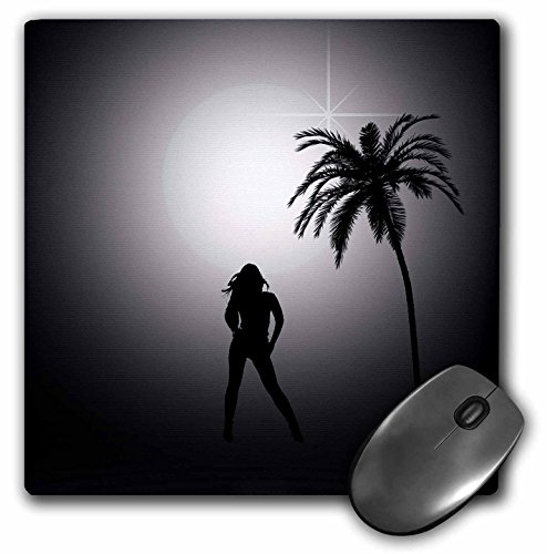 【中古】【未使用・未開封品】3dRose LLC 8 x 8 x 0.25インチ シーサイドビューティー at Night A Beautiful Woman in Island マウスパッド (mp_18142_1)|AJIMURA-SHOP