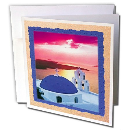 【中古】【未使用・未開封品】スーザンブラウンデザインPlacesテーマ???Red Skies Over Greece???グリーティングカード Set of 6 Greeting Cards