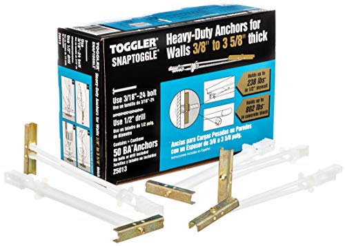 【中古】【未使用・未開封品】TOGGLER SNAPTOGGLE BA Toggle Anchor, Zinc-Plated Steel Channel, Made in US, 3/8 to 3-5/8 Grip Range, For 3/16-24 UNC Fastener Size (Pac