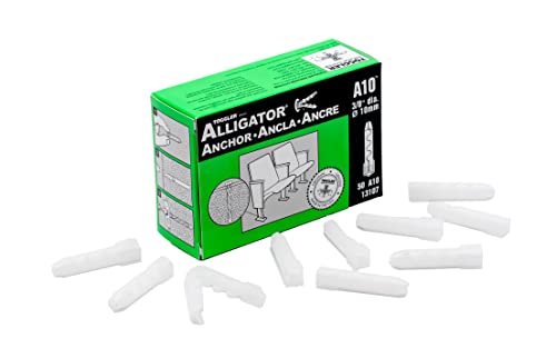 【中古】【未使用・未開封品】TOGGLER ALLIGATOR A10 Flush-Mount Anchor, Polypropylene, Made in US, For #10 to #18 Fastener Sizes (Pack of 50) by TOGGLER