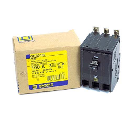 【中古】【未使用・未開封品】Square D QOB3100 サーキットブレーカー (QOB) 標準 100A 3極 240 VAC 3相 ボルトオン ブラック