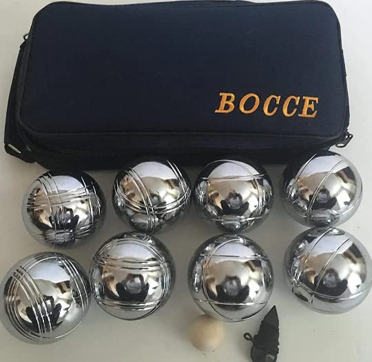 【中古】【未使用・未開封品】BuyBocceBalls 8ボール 73mm メタルボッチ/ペタンク セット ブラックバッグ付き シングル