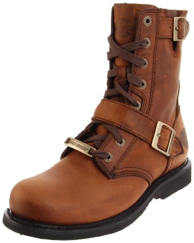 【中古】【未使用・未開封品】[Harley-Davidson] Men's Ranger Black 8-Inch Leather Boots, Side Buckles. D95264｜AJIMURA-SHOP