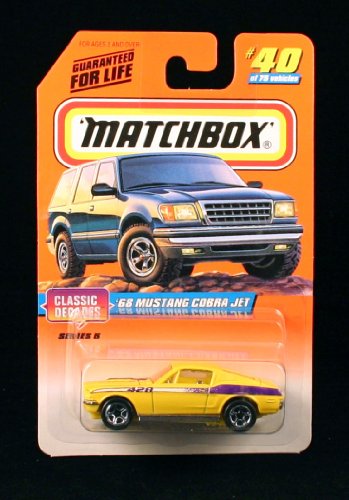 【中古】【未使用・未開封品】'68 MUSTANG COBRA JET * YELLOW * Classic Decades Series 5 MATCHBOX 1998 Basic Die-Cast Vehicle (#40 of 75) 11,396円