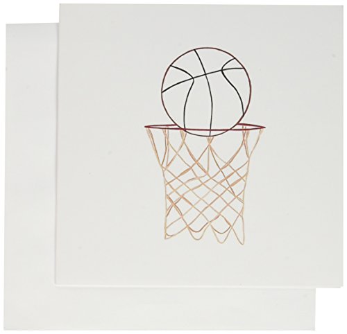 【中古】【未使用・未開封品】CherylsArtスポーツバスケットボール???バスケットボールフープNetアウトラインアート図面???グリーティングカード Set of 6 Greeting Car