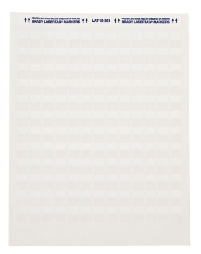 【中古】【未使用・未開封品】Brady LAT-15-361-5 0.5 Width x 0.75 Height, B-361B Self-Laminating Polyester, Matte Finish White/Translucent Laser Printable Label by B