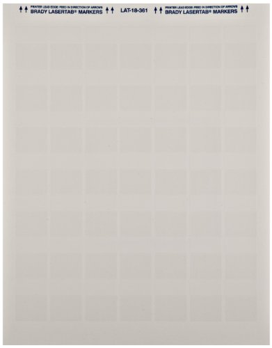 【中古】【未使用・未開封品】Brady LAT-18-361-2.5 1 Width x 1.33 Height, B-361B Self-Laminating Polyester, Matte Finish White/Translucent Laser Printable Label by B
