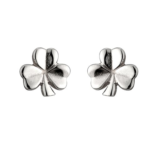【中古】【未使用・未開封品】Sterling Silver Shiny Shamrock Stud Earrings-Made in Ireland