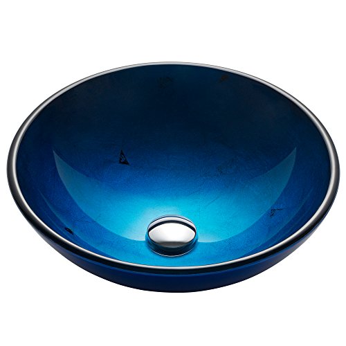 【中古】【未使用・未開封品】Kraus GV-204 Irruption Blue Glass Vessel Bathroom Sink by Kraus [並行輸入品]｜AJIMURA-SHOP