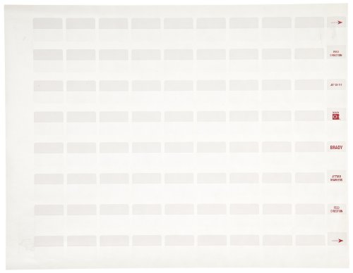 【中古】【未使用・未開封品】Brady JET-28-117-3 0.95 Width x 0.75 Height, B-117 Self-Laminating Vinyl, White/Translucent Ink Jet Printable Label by Brady