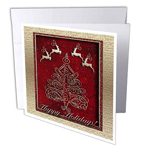 【中古】【未使用・未開封品】ビバリーターナークリスマスデザイン???トナカイとクリスマスツリーHappy Holidays???グリーティングカード Set of 12 Greeting Cards