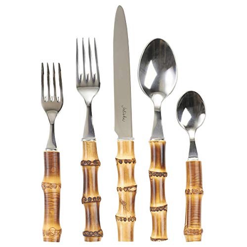 【中古】【未使用・未開封品】Juliska Natural Bamboo Flatware 5 Piece Place Setting